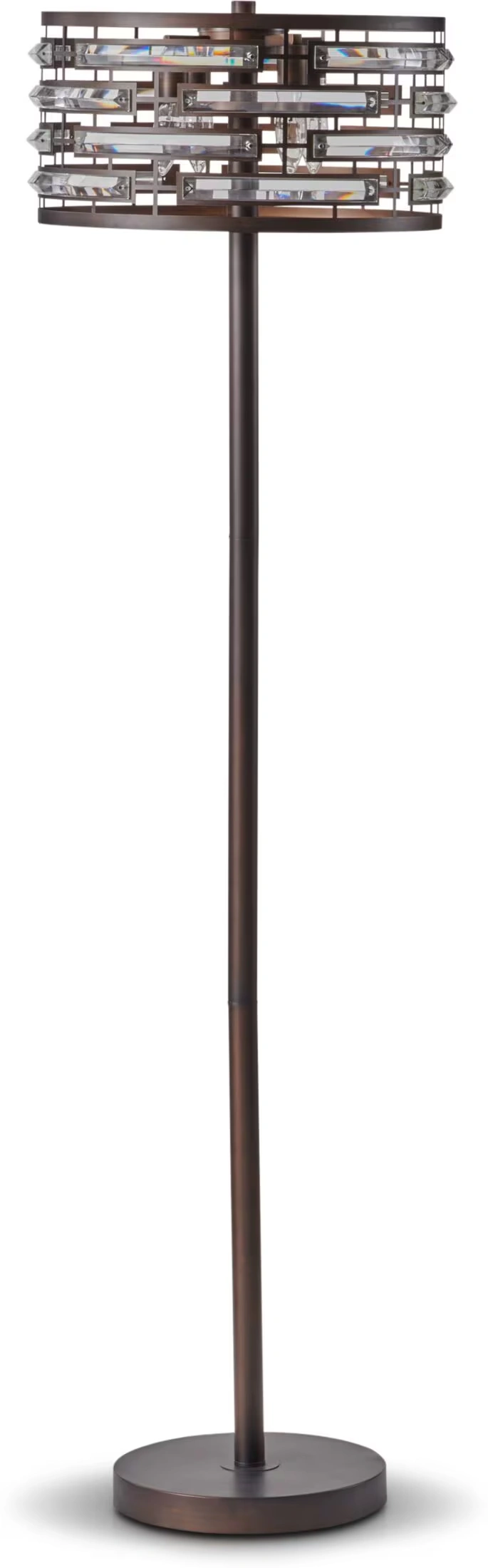 Crystal Bronze Floor Lam