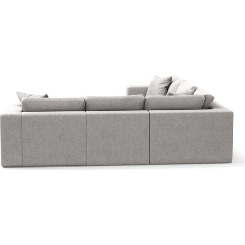 Collin 5-Piece Foam Comfort Sectional and Ottoman - Burmese Granit
