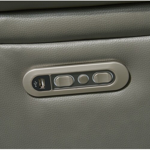 Vince 3-Piece Dual-Power Reclining Sofa with Console - Gra