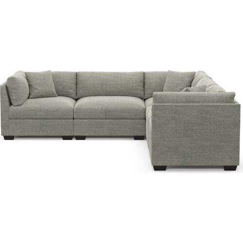Beckham Foam Comfort 5-Piece Sectional - Pandora Peppe