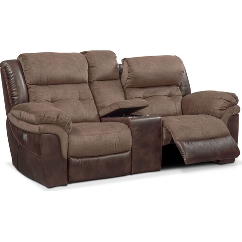 Tacoma Dual-Power Reclining Loveseat - Brow