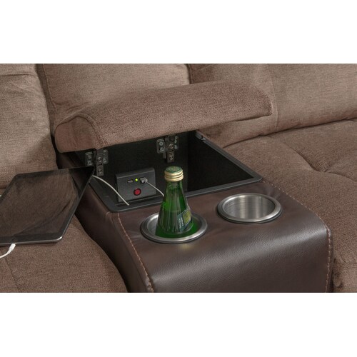 Tacoma Dual-Power Reclining Loveseat - Brow