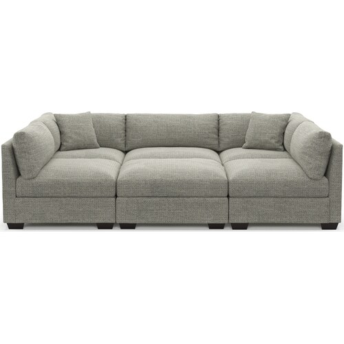 Beckham Hybrid Comfort 6-Piece Pit Sectional  - Pandora Peppe