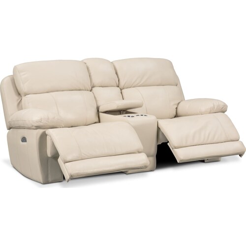 Monte Carlo Dual-Power Reclining Loveseat - Crea 4 Monte Carlo Dual-Power Reclining Loveseat - Crea