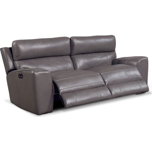 Newport 2-Piece Dual-Power Reclining Sofa - Gra