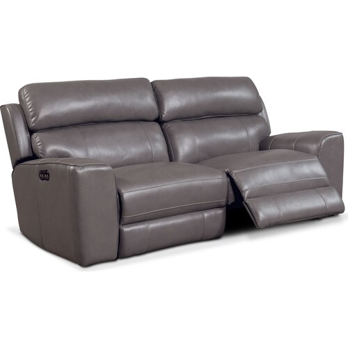 Newport 2-Piece Dual-Power Reclining Sofa - Gra