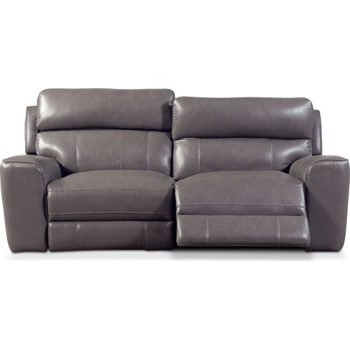 Newport 2-Piece Dual-Power Reclining Sofa - Gra 6 Newport 2-Piece Dual-Power Reclining Sofa - Gra