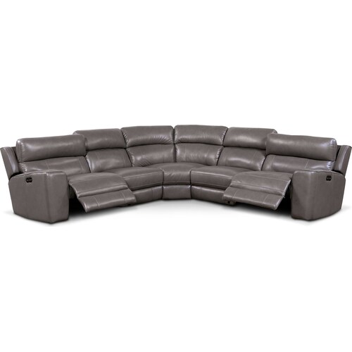 Newport 5-Piece Dual-Power Reclining Sectional with 2 Reclining Seat