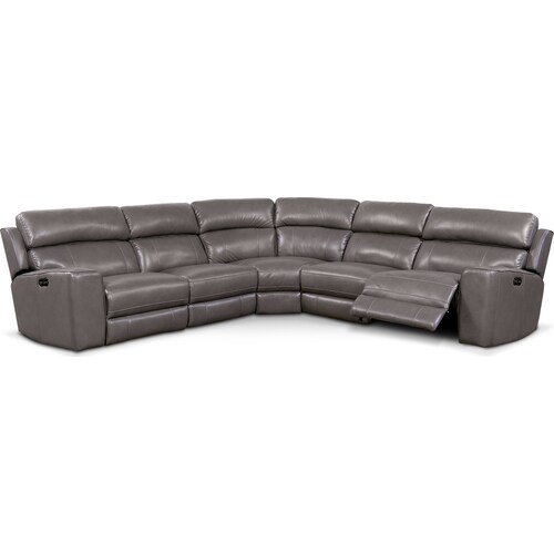 Newport 5-Piece Dual-Power Reclining Sectional with 2 Reclining Seat