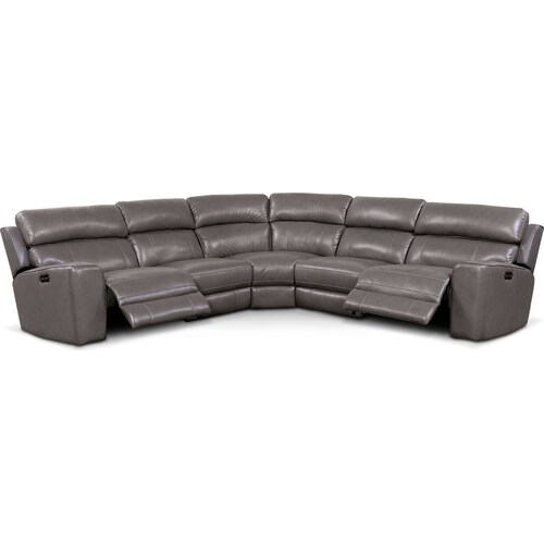 Newport 5-Piece Dual-Power Reclining Sectional with 2 Reclining Seat 3 Newport 5-Piece Dual-Power Reclining Sectional with 2 Reclining Seat
