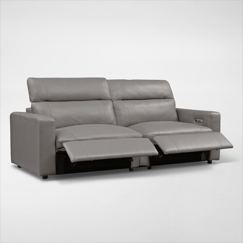 Happy 2-Piece Dual-Power Reclining Sofa - Gra
