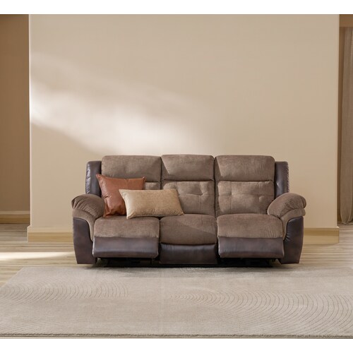 Tacoma Dual-Power Reclining Sofa - Brow