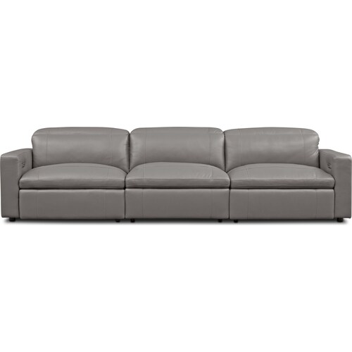 Happy 3-Piece Dual-Power Reclining Sofa - Gra