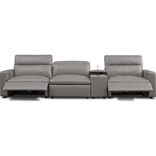 Happy 4-Piece Dual-Power Reclining Sofa - Gra 3 Happy 4-Piece Dual-Power Reclining Sofa - Gra