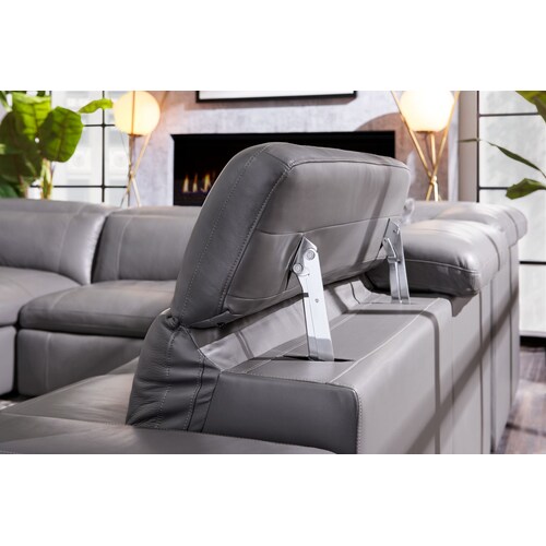 Happy 4-Piece Dual-Power Reclining Sofa - Gra 4 Happy 4-Piece Dual-Power Reclining Sofa - Gra