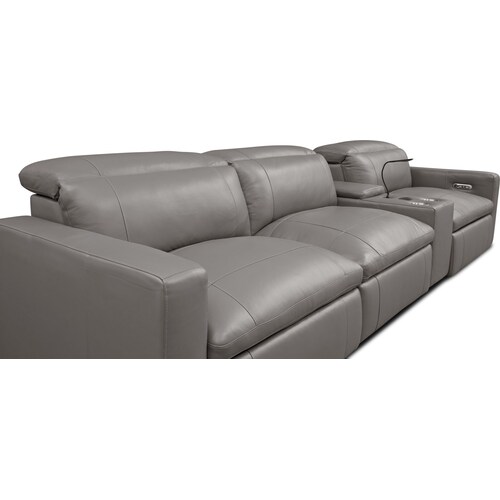 Happy 4-Piece Dual-Power Reclining Sofa - Gra 7 Happy 4-Piece Dual-Power Reclining Sofa - Gra