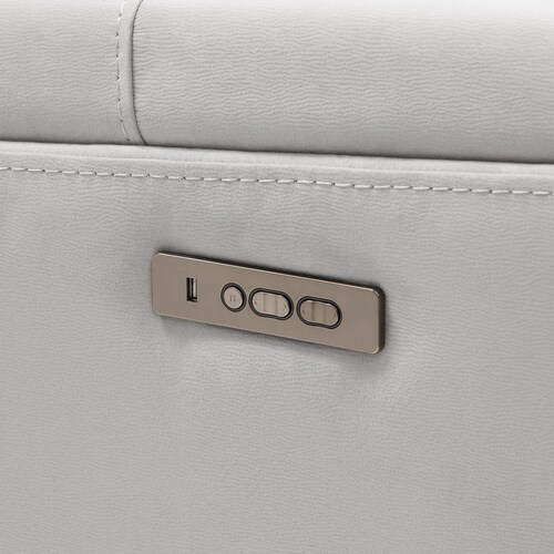 Damen Dual-Power Reclining Sofa with Drop-down Table - Light Gra 12 Damen Dual-Power Reclining Sofa with Drop-down Table - Light Gra