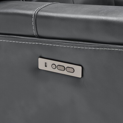 Damen Dual-Power Reclining Sofa and Loveseat - Charcoa 16 Damen Dual-Power Reclining Sofa and Loveseat - Charcoa