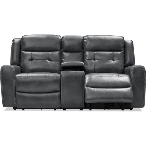 Damen Dual-Power Reclining Sofa and Loveseat - Charcoa 8 Damen Dual-Power Reclining Sofa and Loveseat - Charcoa