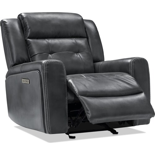Damen Dual-Power Reclining Sofa and Recliner - Charcoa 4 Damen Dual-Power Reclining Sofa and Recliner - Charcoa