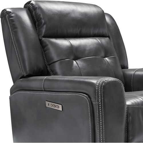 Damen Dual-Power Reclining Sofa, Loveseat, and Recliner - Charcoa 13 Damen Dual-Power Reclining Sofa, Loveseat, and Recliner - Charcoa
