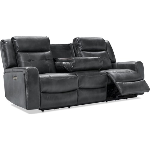 Damen Dual-Power Reclining Sofa, Loveseat, and Recliner - Charcoa 4 Damen Dual-Power Reclining Sofa, Loveseat, and Recliner - Charcoa