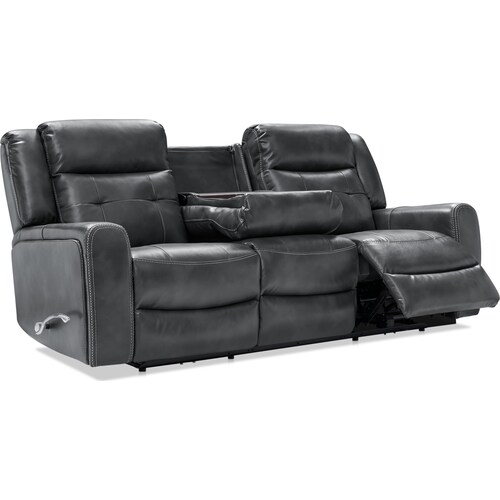 Damen Manual Reclining Gliding Sofa and Loveseat - Charcoa 3 Damen Manual Reclining Gliding Sofa and Loveseat - Charcoa