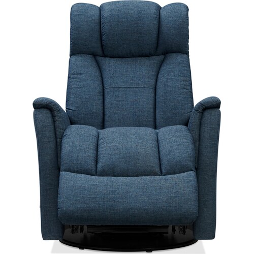 Saxton Swivel Manual Recliner - Blue 4 Saxton Swivel Manual Recliner - Blue