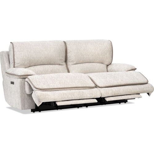 Olsen Dual-Power 2-Piece Reclining Sofa - Dove