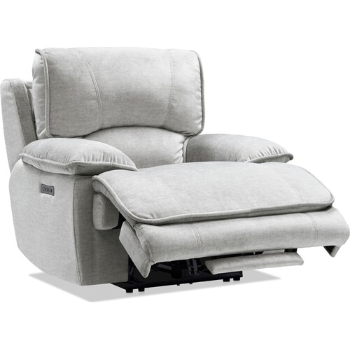 Olsen Dual-Power Recliner - Silve