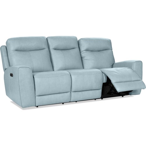 Remi Dual-Power Reclining Sofa - Sky Blu