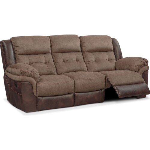 Tacoma Manual Reclining Sofa and Glider Recliner Set - Brow 3 Tacoma Manual Reclining Sofa and Glider Recliner Set - Brow
