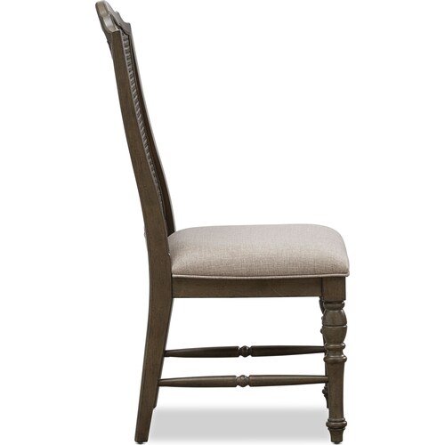 Charleston Cane Back Dining Chair - Gray
