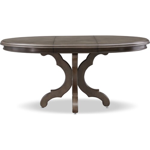 Charleston Round Dining Table and 4 Cane Back Dining Chairs - Gra