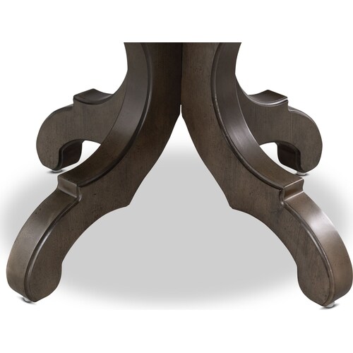 Charleston Round Dining Table and 4 Cane Back Dining Chairs - Gra 4 Charleston Round Dining Table and 4 Cane Back Dining Chairs - Gra