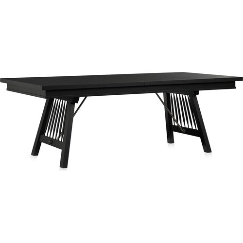 Willow Spring Extendable Dining Table and 6 Side Chairs - Blac