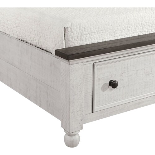 Riverview Queen Storage Bed - Whit