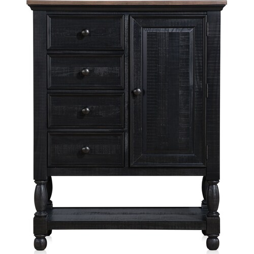 Riverview Door Chest - Blac