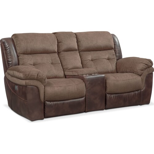 Tacoma Dual-Power Reclining Sofa, Loveseat and Recliner - Brow 3 Tacoma Dual-Power Reclining Sofa, Loveseat and Recliner - Brow
