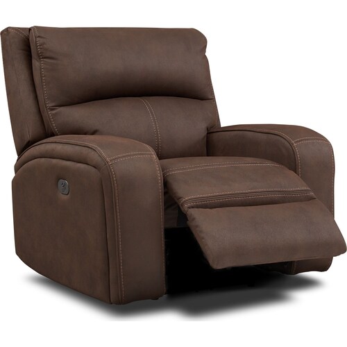 Burke Dual-Power Recliner - Brow 4 Burke Dual-Power Recliner - Brow