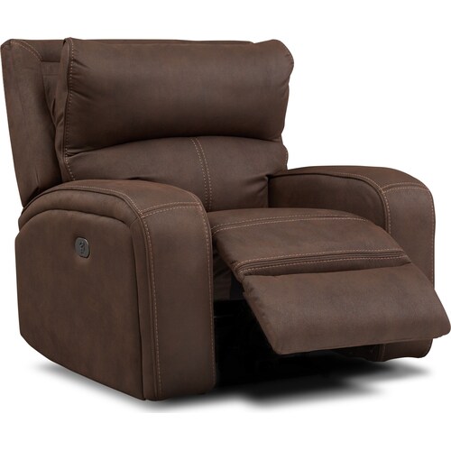 Burke Dual-Power Recliner - Brow 5 Burke Dual-Power Recliner - Brow