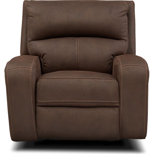 Burke Dual-Power Recliner - Brow 6 Burke Dual-Power Recliner - Brow