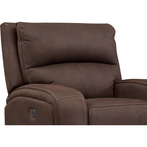 Burke Dual-Power Recliner - Brow 8 Burke Dual-Power Recliner - Brow