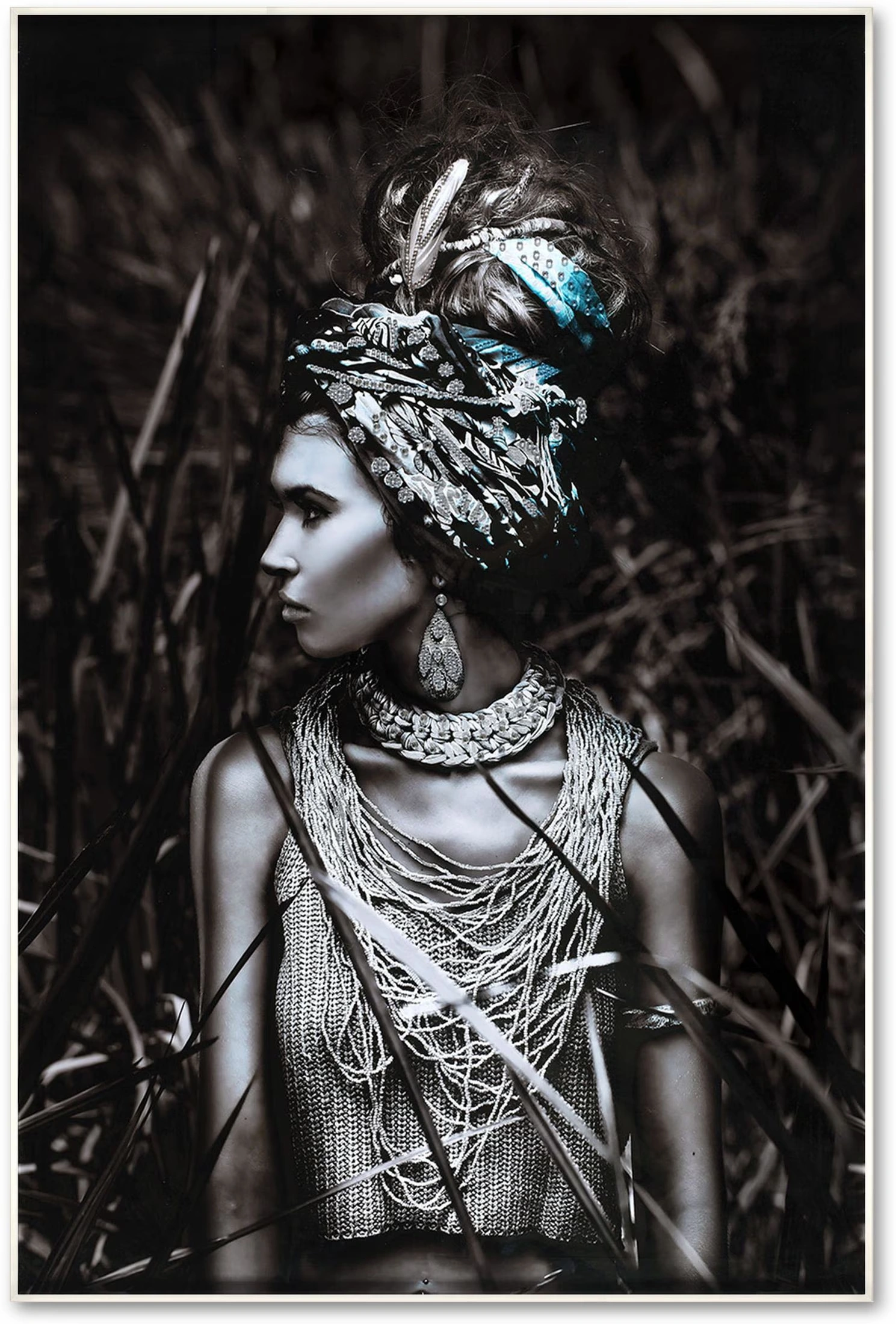 Embellished Headwrap 48 x 32 Wall Ar